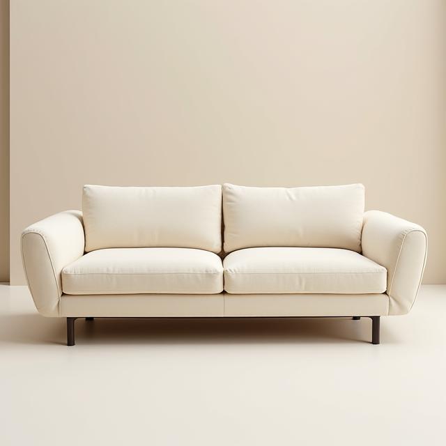 Divano di design 'Spiga' in velluto color crema