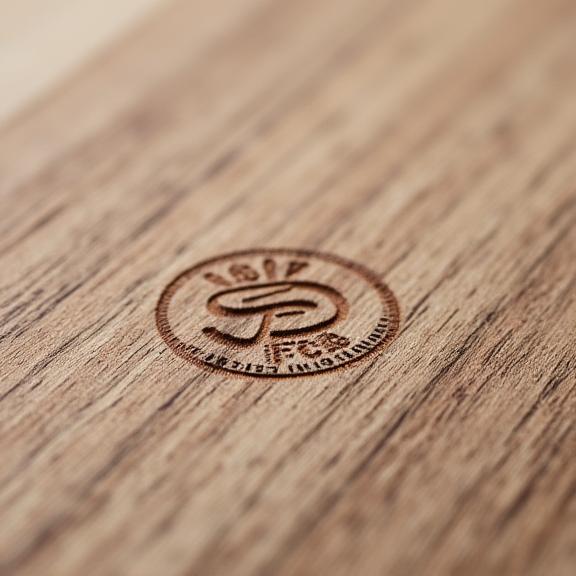 Dettaglio di una venatura di legno certificato FSC